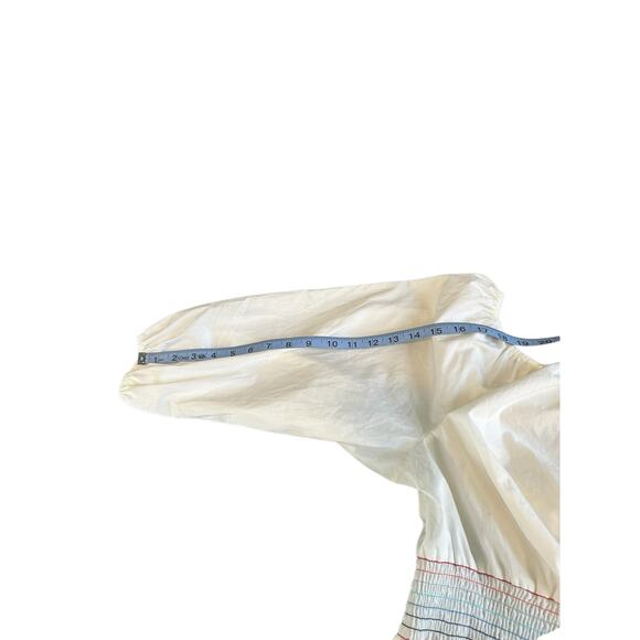 New with Tags Lane‎ Bryant White Stretch Puff Sleeve Peasant Top Size 22/24 - Picture 9 of 11